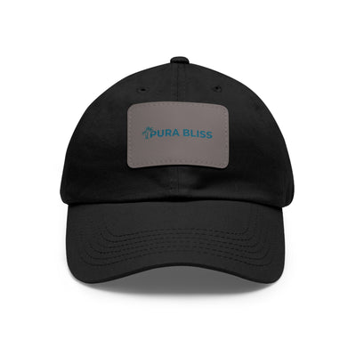 Pura Bliss Leather Patch Dad Hat – Casual Logo Baseball Cap