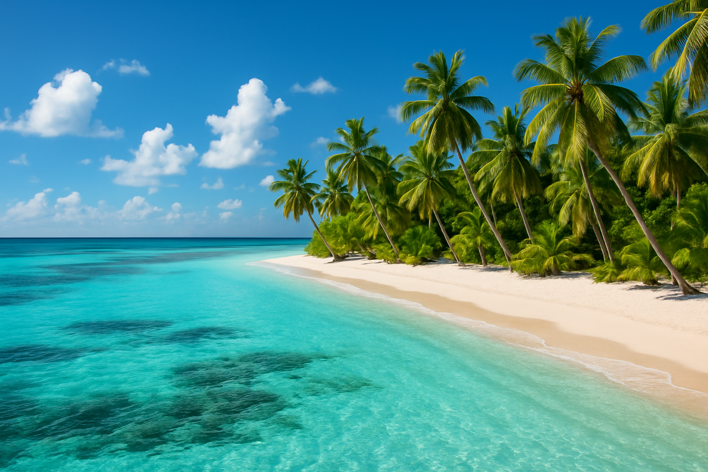 TROPICAL TEAL TURQUOISE TROPICAL ISLAND